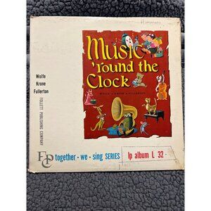 Music Round The Clock Vintage LP Album 2 Record Set By Wolfe Krone Fullerton